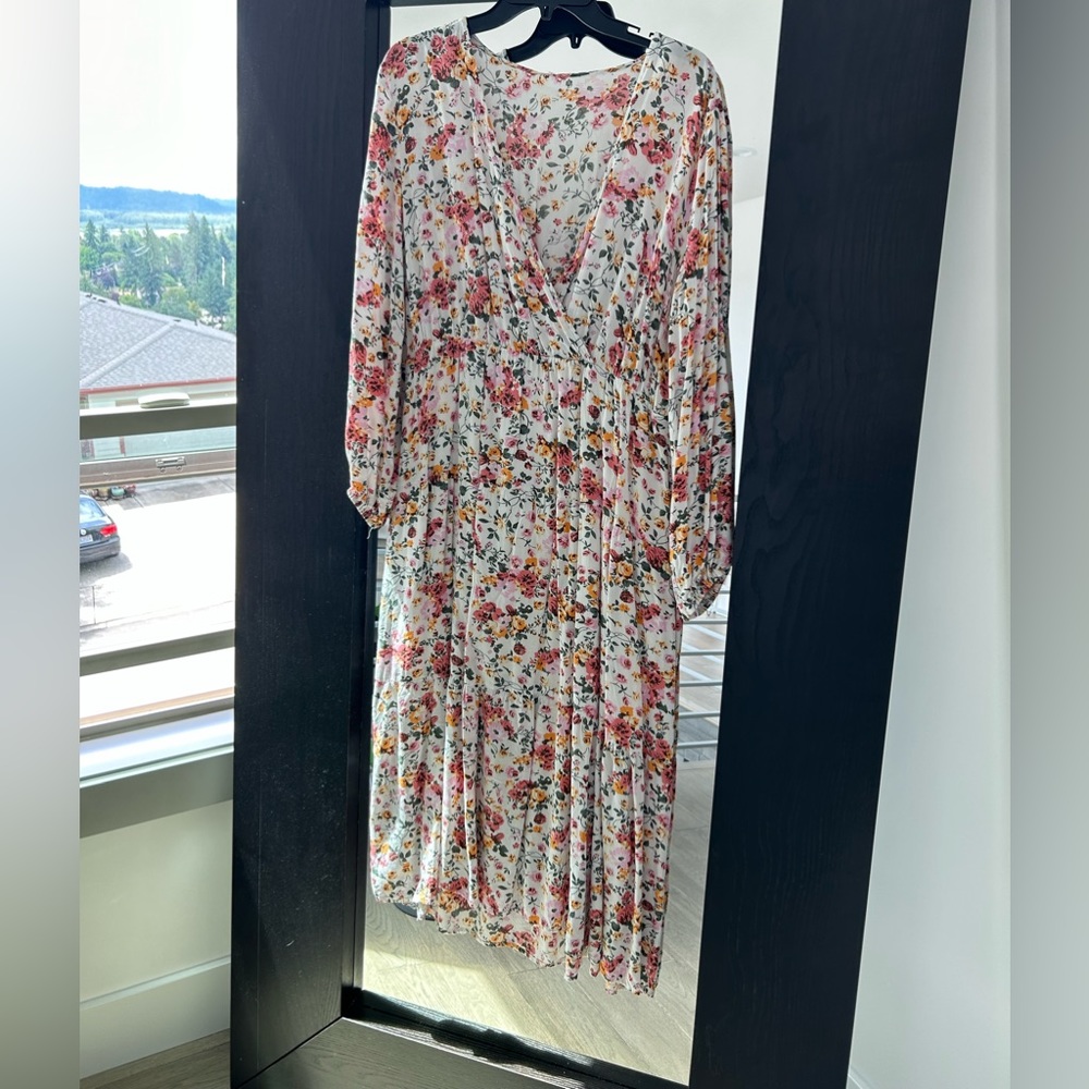 Floral Print Maxi Dress size XL